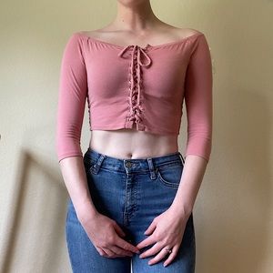 Off the Shoulder Crop Top